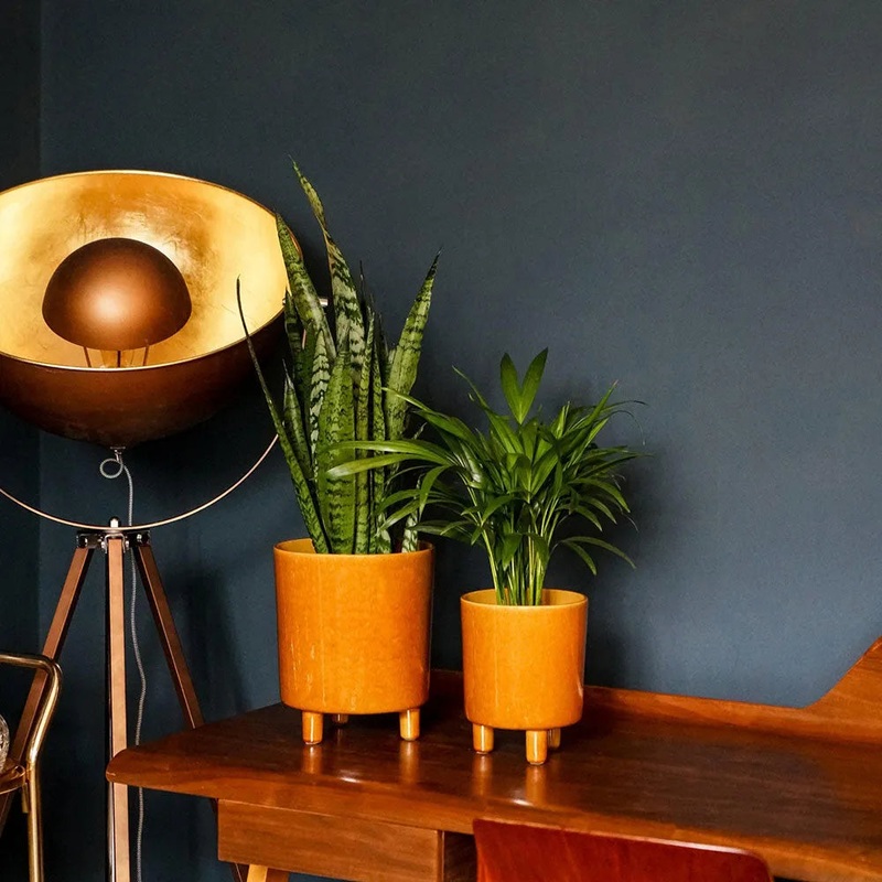 Pisa Mustard Planter 24cm Height 20cm Dia