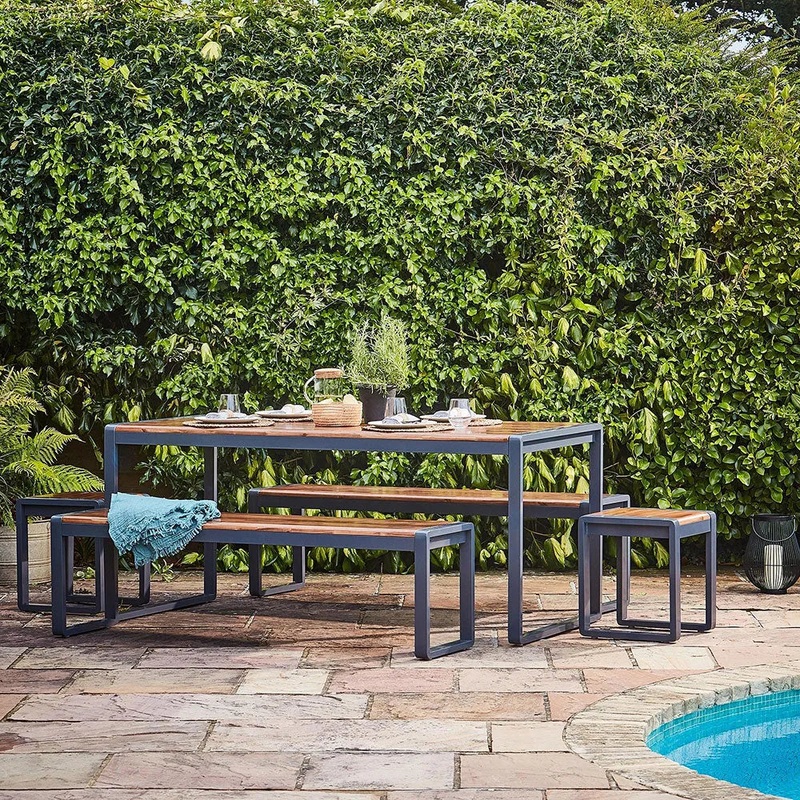 Spitalfields Acacia Wood 5 Piece Furniture Set