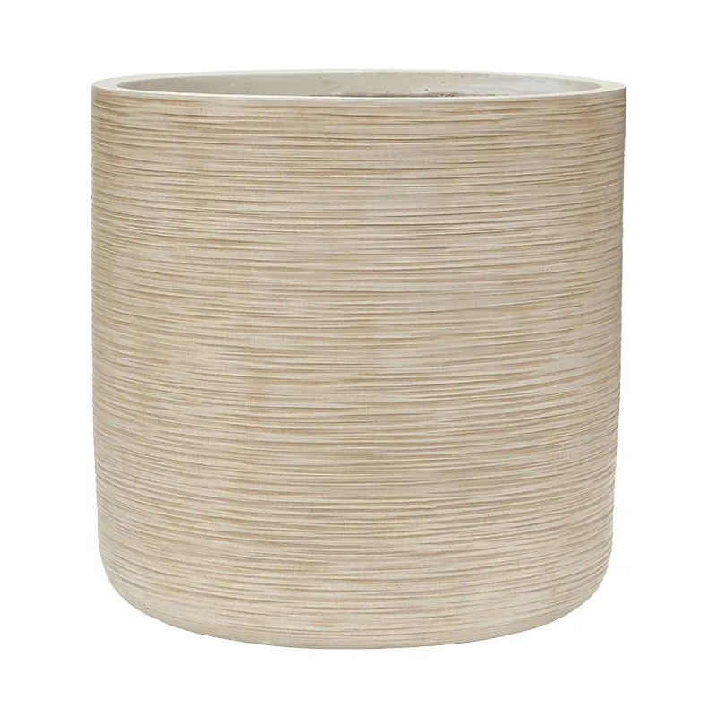 Baq Dune Plant Pot 44cm Height 40cm Dia Cylinder Beige
