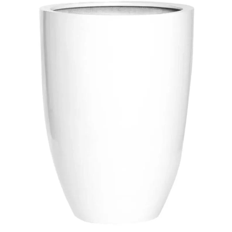 Fiberstone Plant Pot 55cm Height 38cm Dia Ben L Glossy white