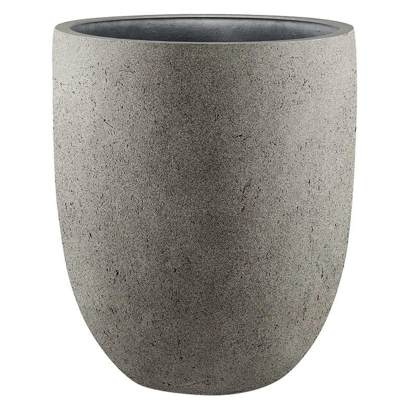 Grigio Plant Pot 35cm Height 30cm Dia Tall Egg Pot Naturel Concrete