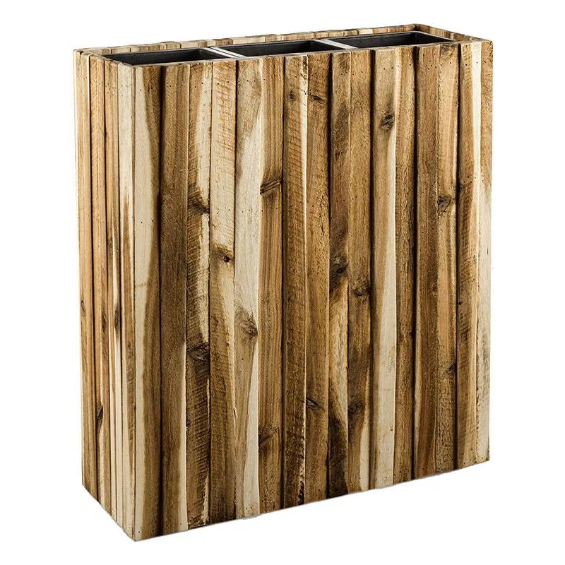 Marrone Verticale (with liner) Plant Pot 90cm Height 26cm Dia Divider Naturel