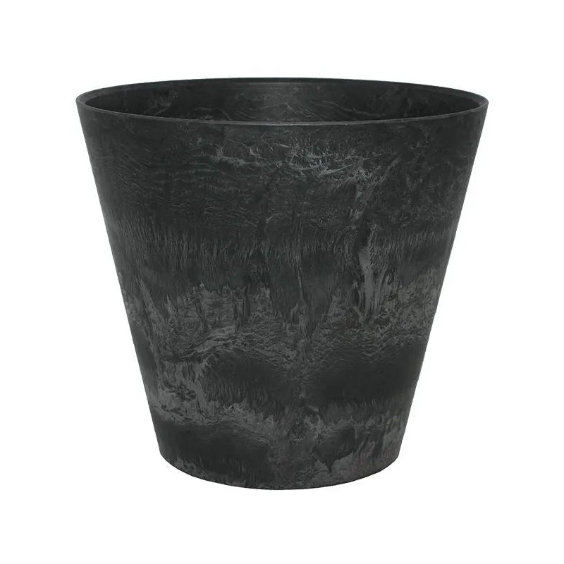 Artstone Plant Pot 20cm Height 22cm Dia Claire pot black