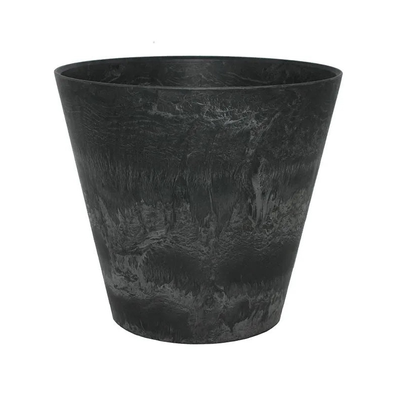 Artstone Plant Pot 29cm Height 32cm Dia Claire pot black