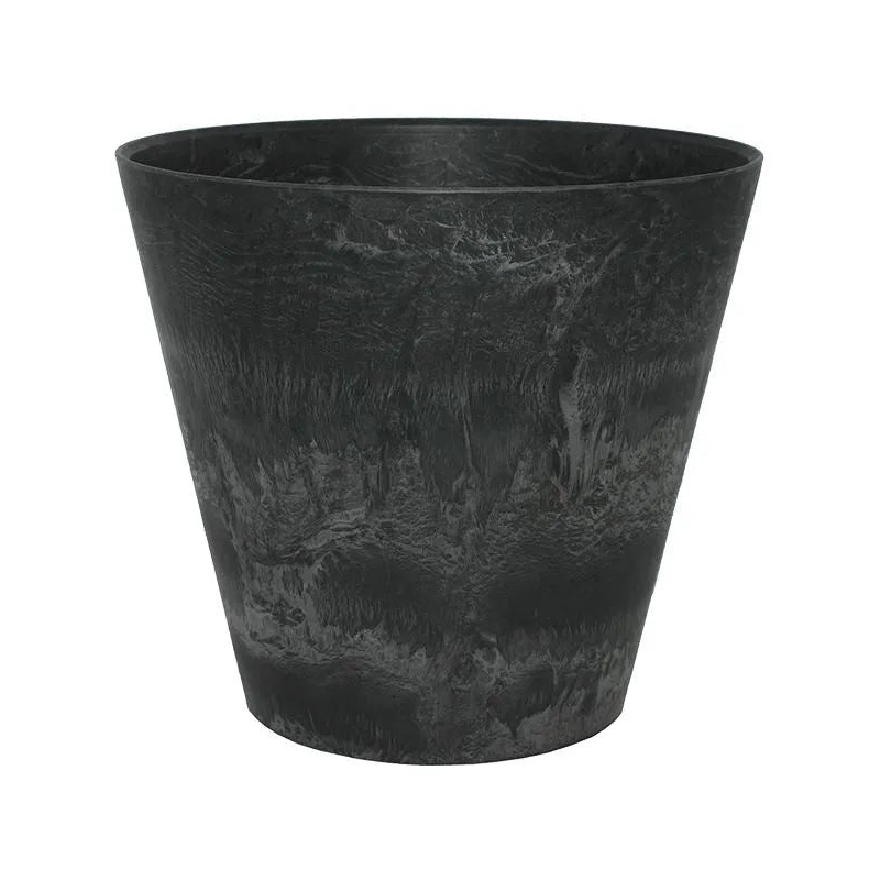 Artstone Plant Pot 34cm Height 37cm Dia Claire pot black