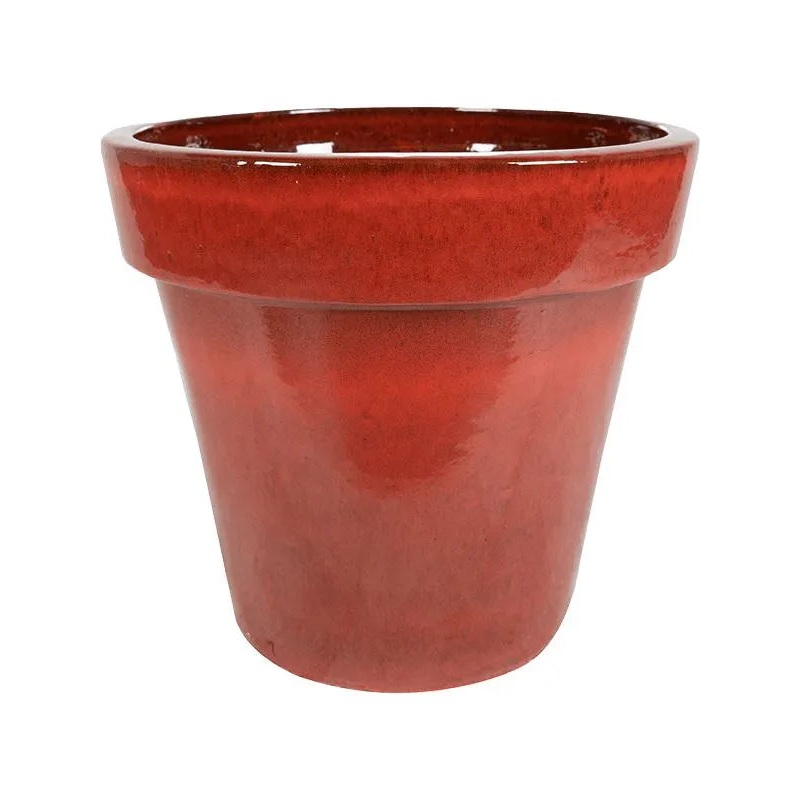 Ashley Plant Pot 71cm Height 71cm Dia Pot Deep Red