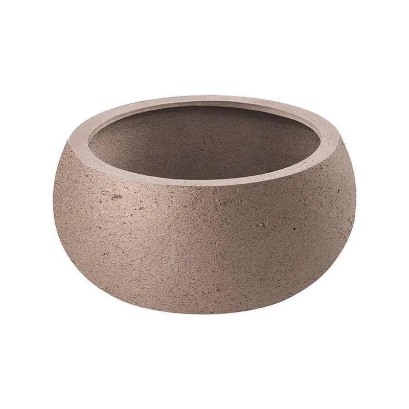 Grigio Plant Pot 33cm Height 66cm Dia Low Balloon Metallic Bronze