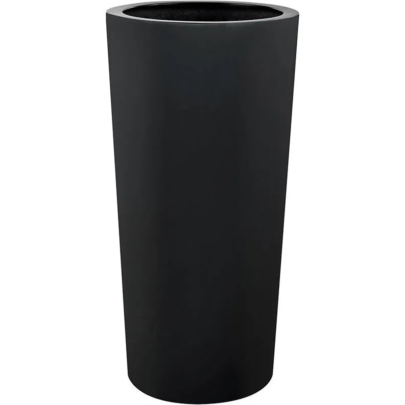 Argento Plant Pot 68cm Height 30cm Dia Vase Black