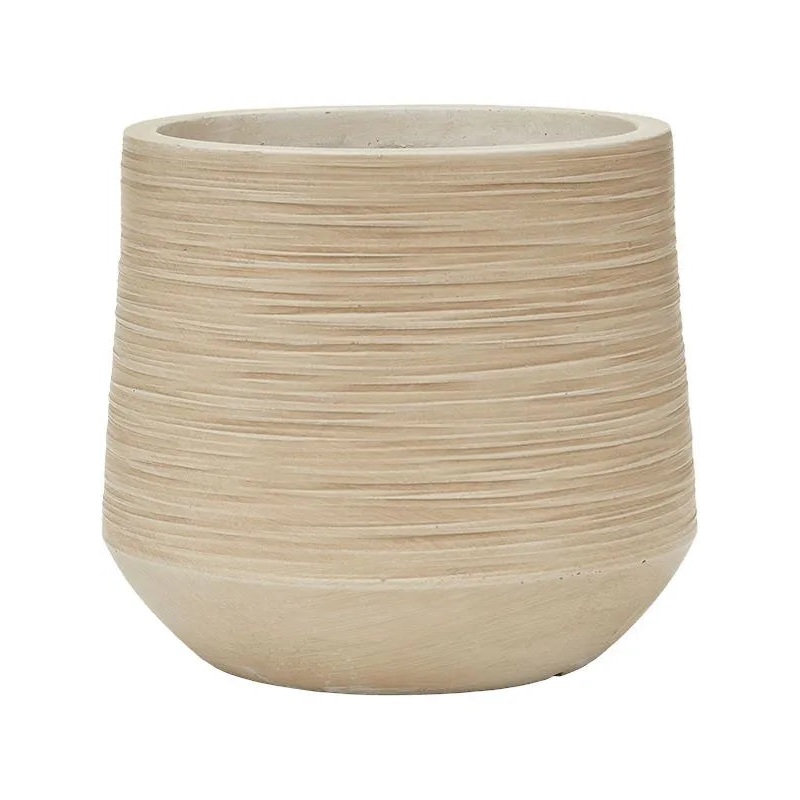 Baq Dune Plant Pot 26cm Height 23cm Dia Darcy Beige
