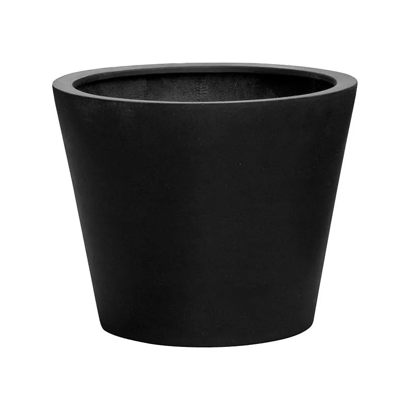 Fiberstone Plant Pot 35cm Height 34cm Dia Bucket XS Black