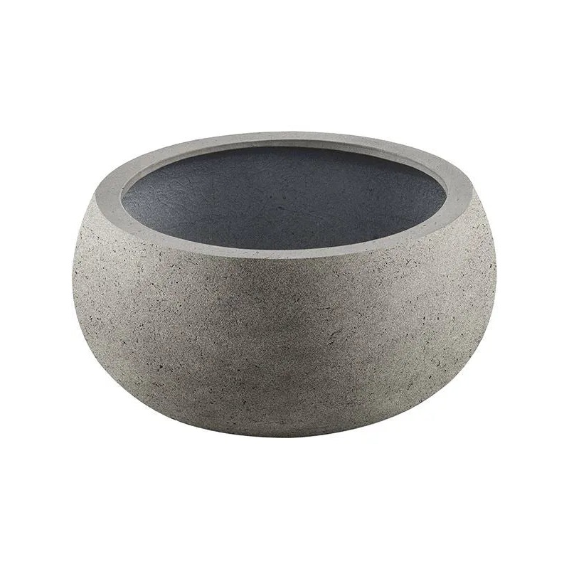 Grigio Plant Pot 44cm Height 89cm Dia Low Balloon Natural Concrete