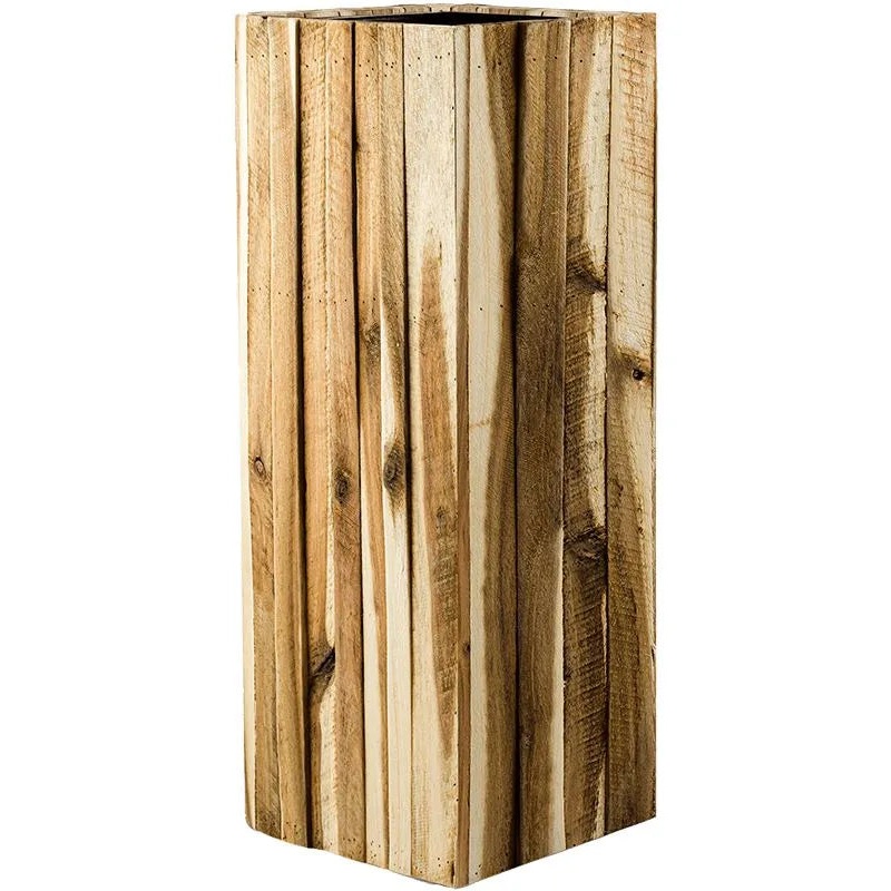 Marrone Verticale (with liner) Plant Pot 90cm Height 32cm Dia High Cube Naturel
