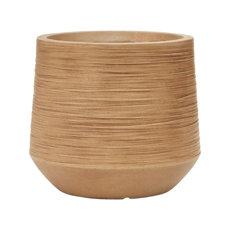 Baq Dune Plant Pot 26cm Height 23cm Dia Darcy Brown Beige