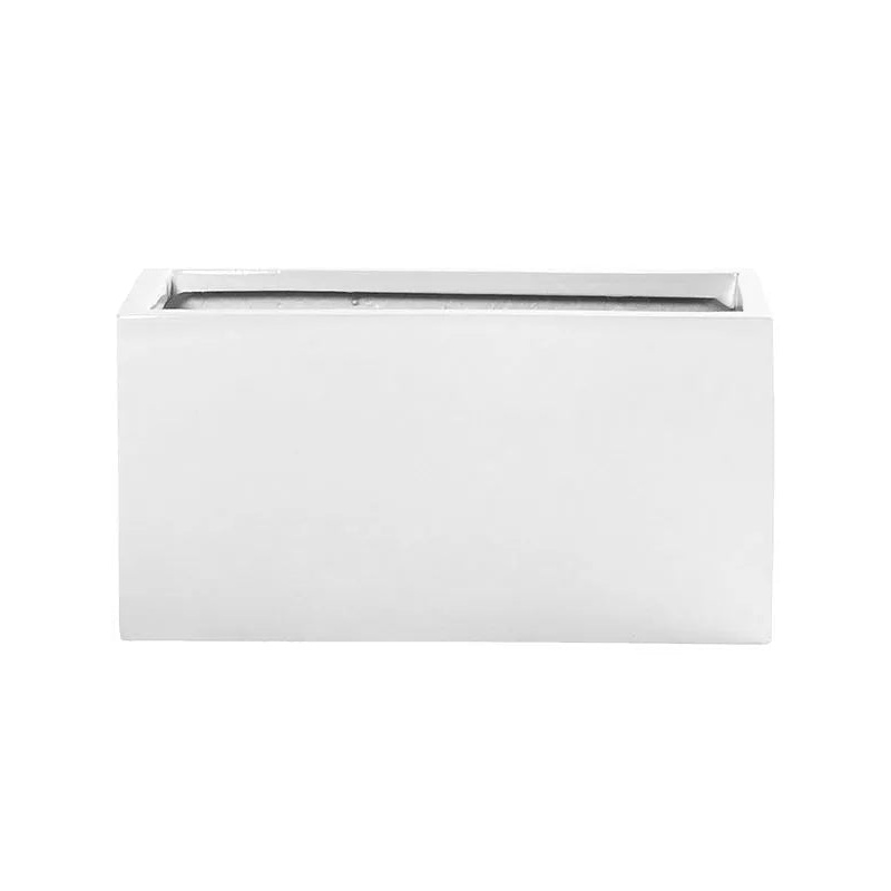 Fiberstone Plant Pot 20cm Height 18cm Dia Balcony XS Glossy White