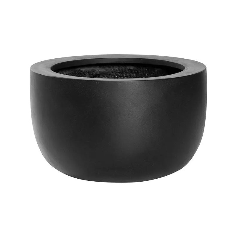 Fiberstone Plant Pot 20cm Height 25cm Dia Sunny M Black