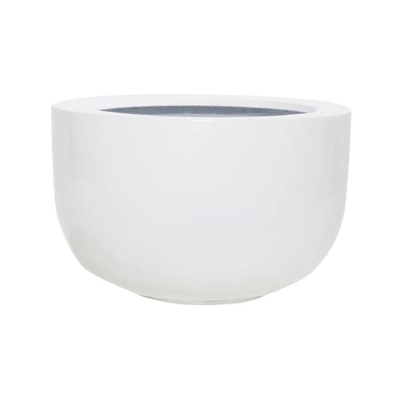 Fiberstone Plant Pot 27cm Height 34cm Dia Sunny L Glossy White