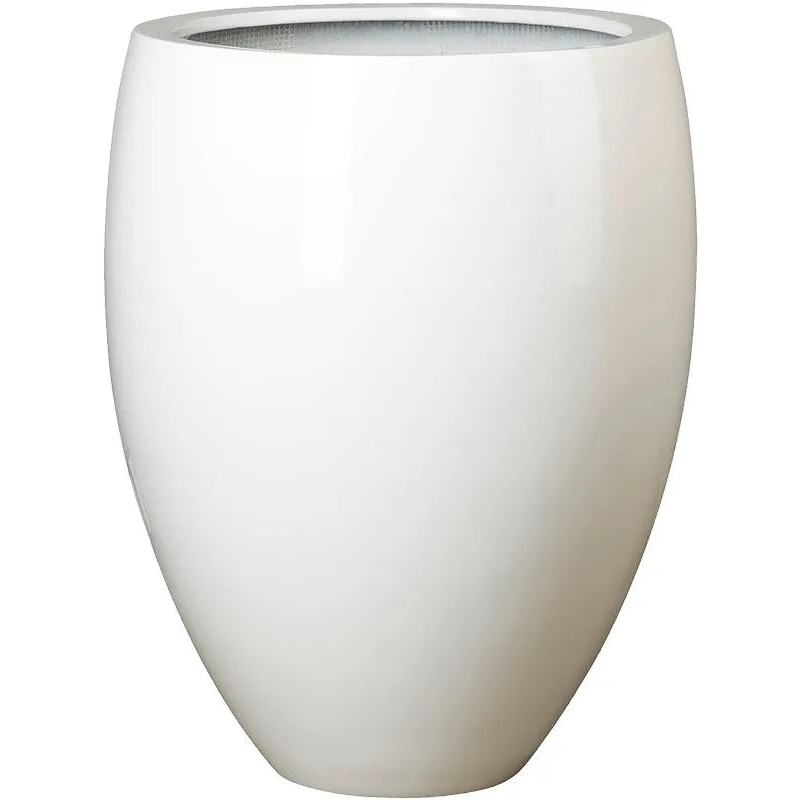 Fiberstone Plant Pot 61cm Height 40cm Dia Bond M Glossy White