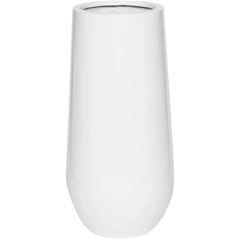 Fiberstone Plant Pot 70cm Height 25cm Dia Nax M Glossy White