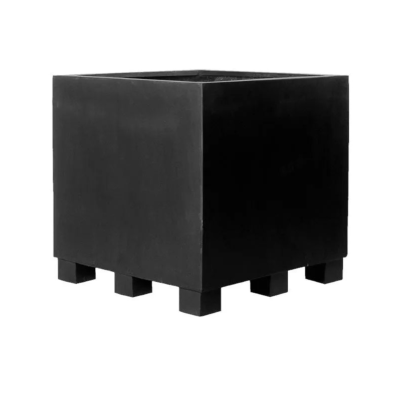 Fiberstone Plant Pot 70cm Height 65cm Dia Jumbo M Black With Feet
