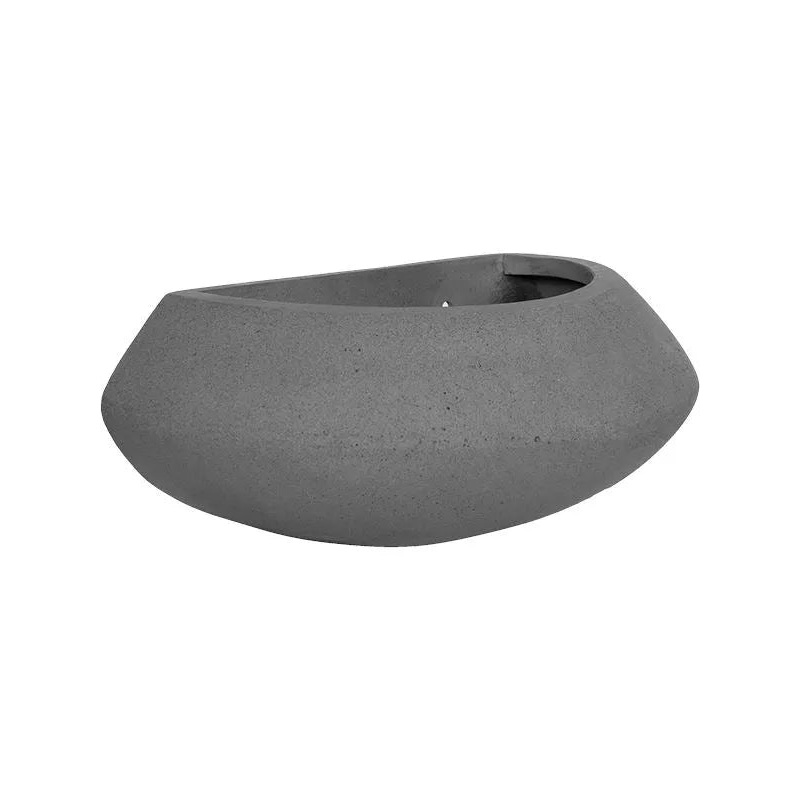 Natural Wally Plant Pot 12cm Height 29cm Dia Mini Tara XS Grey