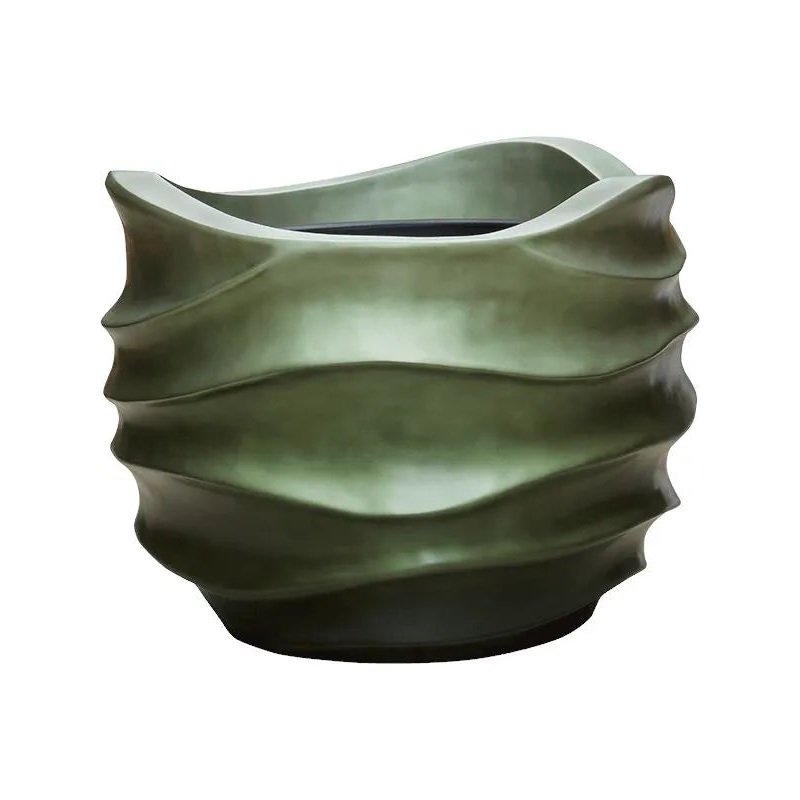 Baq Gradient Lee Plant Pot 49cm Height 41cm Dia Couple Matt Forest Green (with liner)