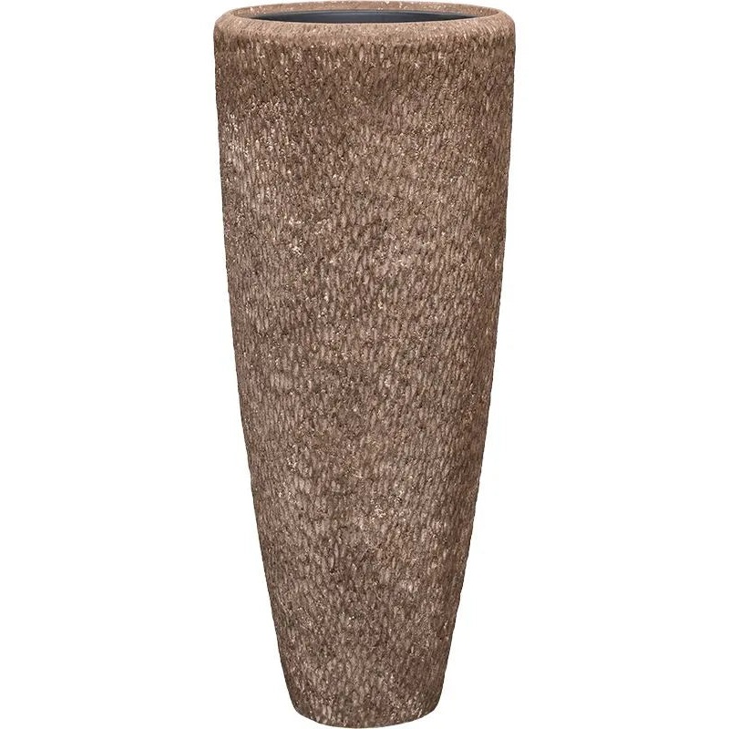 Baq Polystone Rough Plant Pot 120cm Height 39cm Dia Partner Rock (with liner)