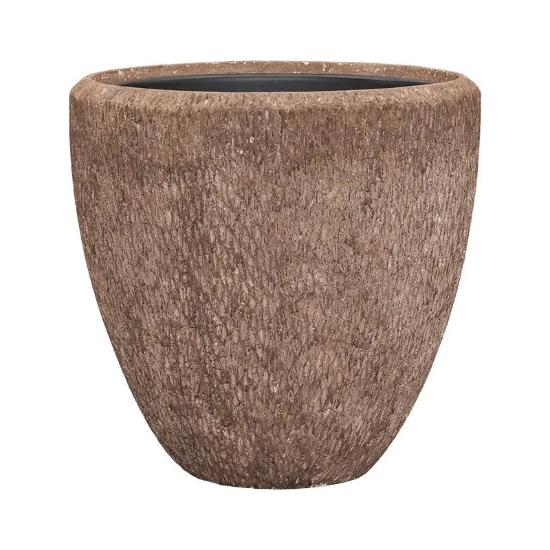 Baq Polystone Rough Plant Pot 50cm Height 41cm Dia Couple Rock (with liner)