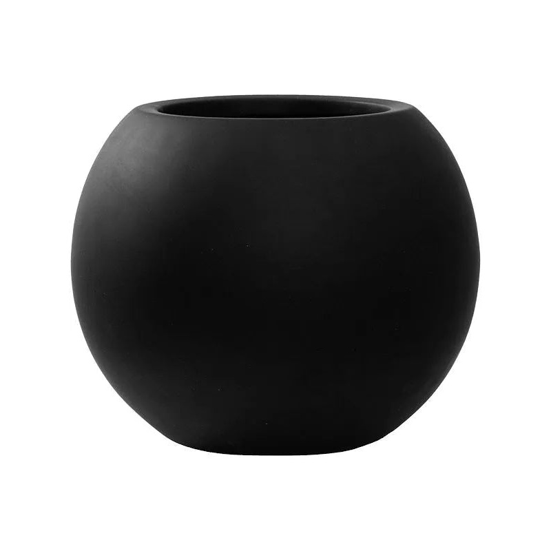 Fiberstone Plant Pot 25cm Height 16cm Dia Beth S Matt black