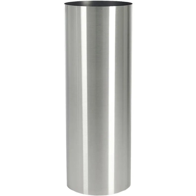 Parel Plant Pot 100cm Height 29cm Dia Column stainless steel brushed unlaquered on felt (1.2mm)