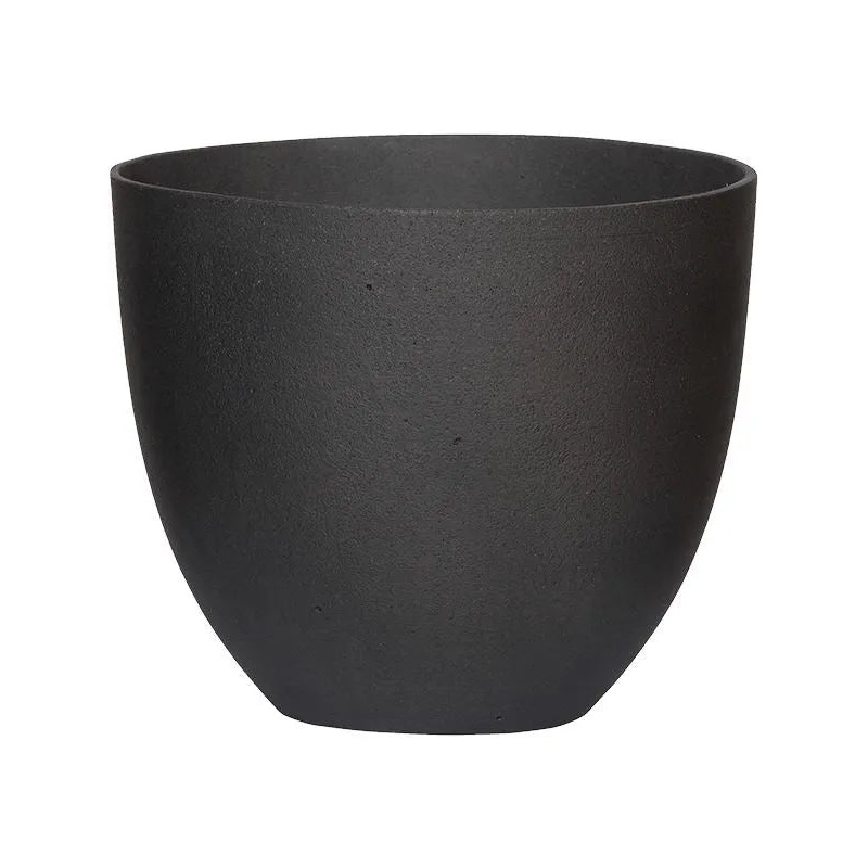 Refined Plant Pot 21cm Height 24cm Dia Coral M Volcano Black