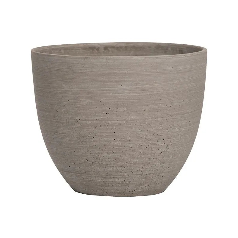 Refined Plant Pot 15cm Height 17cm Dia Coral S Clouded Grey