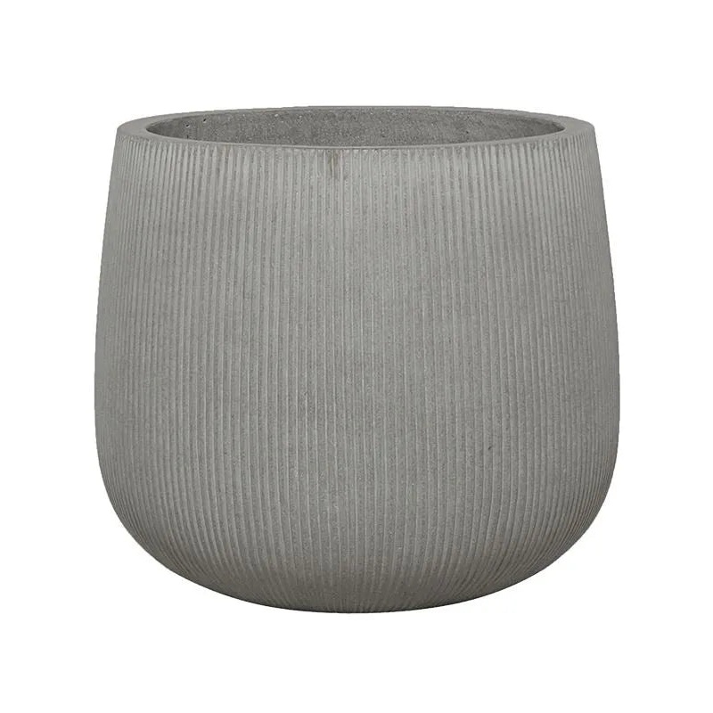 Ridged Vertically Plant Pot 48cm Height 46cm Dia Pax L Cement