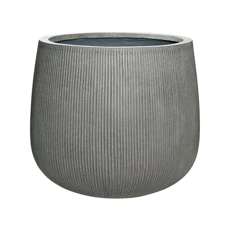 Ridged Vertically Plant Pot 48cm Height 50cm Dia Pax L Dark Grey
