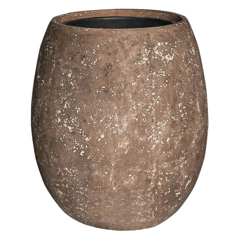 Baq Polystone Coated Plain Plant Pot 55cm Height 30cm Dia Balloon Rock (with liner)