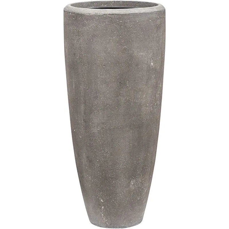 Baq Polystone Plain Plant Pot 120cm Height 39cm Dia Partner Grey (with liner)