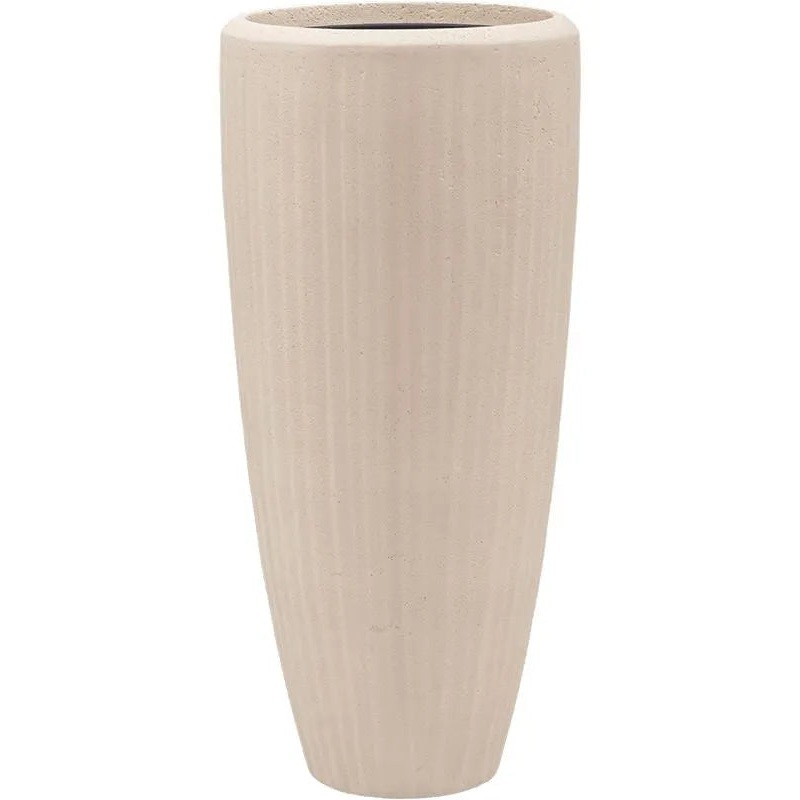 Baq Polystone Plain Plant Pot 70cm Height 24cm Dia Partner Natural (with liner)
