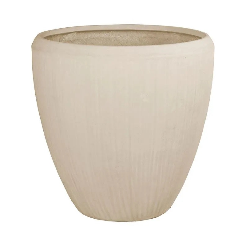 Baq Polystone Plain Plant Pot 80cm Height 71cm Dia Couple Natural