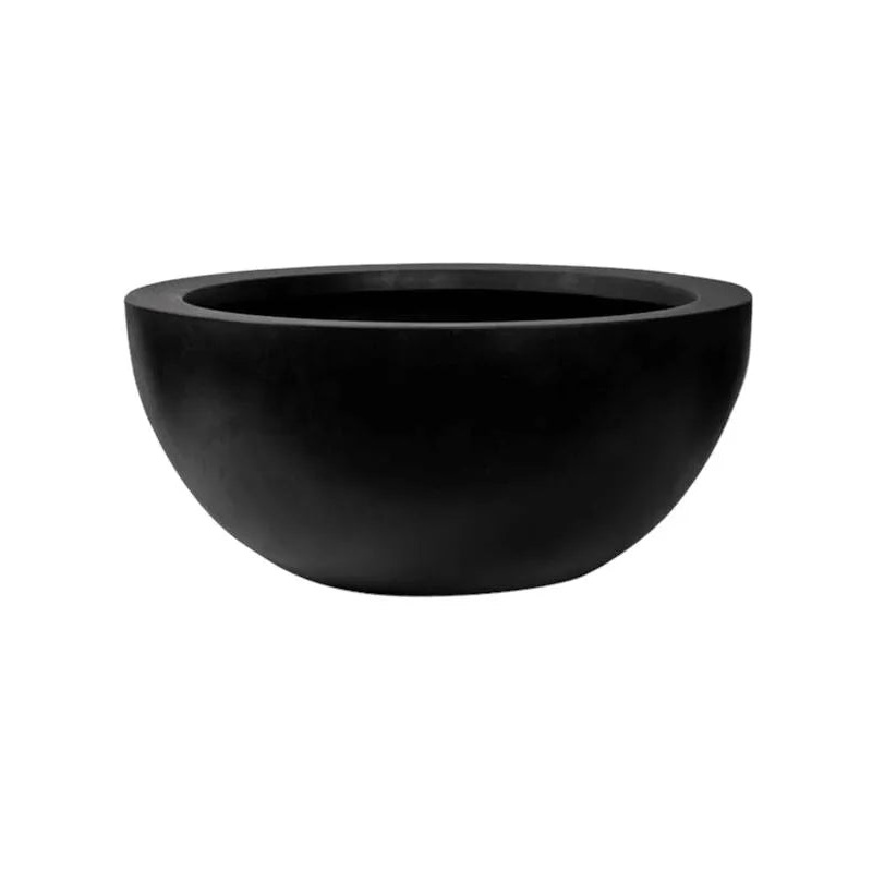 Fiberstone Plant Pot 23cm Height 46cm Dia Vic Bowl M Black