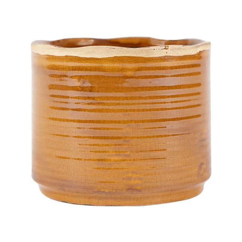 Jordy Plant Pot 15cm Height 16cm Dia Pot Caramel