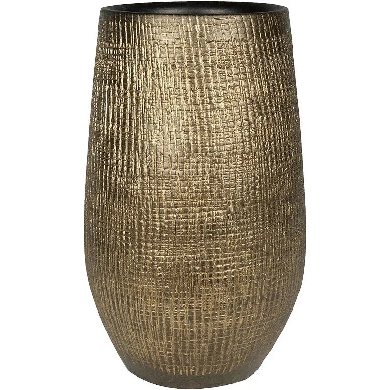 Ryan Plant Pot 50cm Height 18.5cm Dia Pot High Shiny Gold