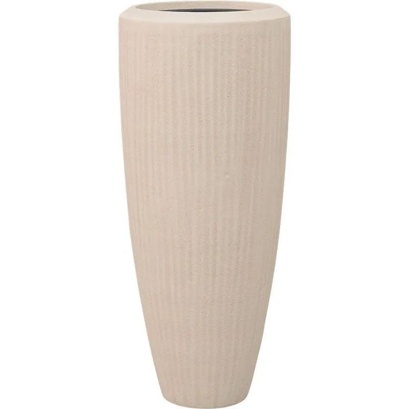Baq Polystone Plain Plant Pot 90cm Height 27cm Dia Partner Natural (with liner)