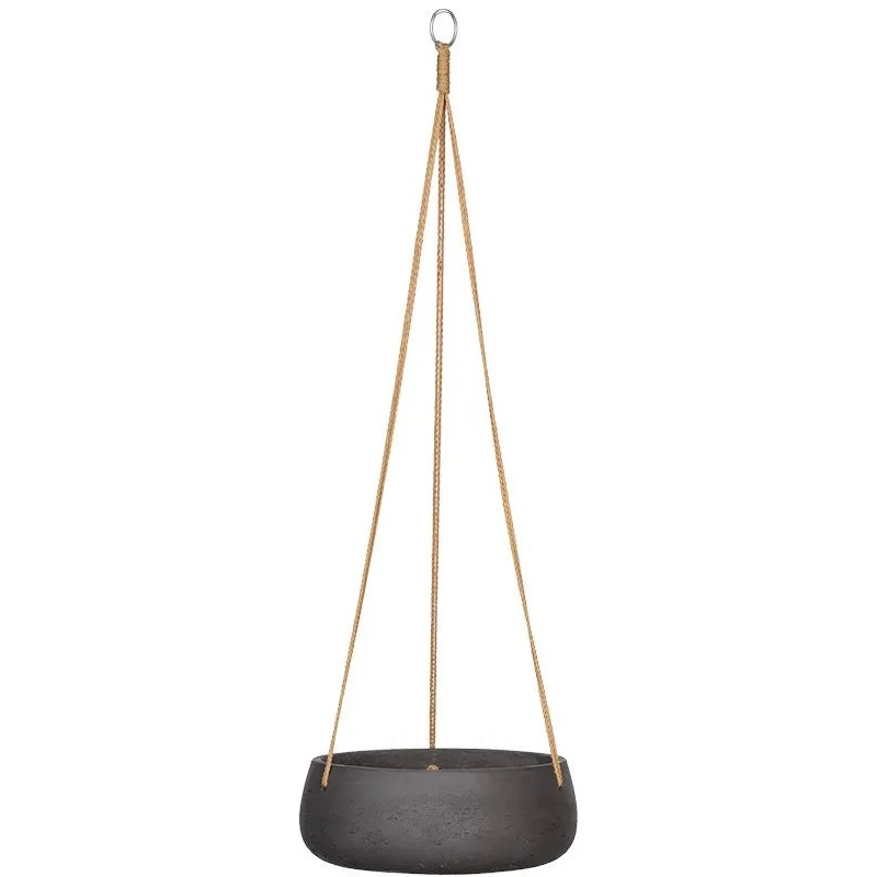Rough Plant Pot 11cm Height 24cm Dia Eileen (hanging) M Black Washed