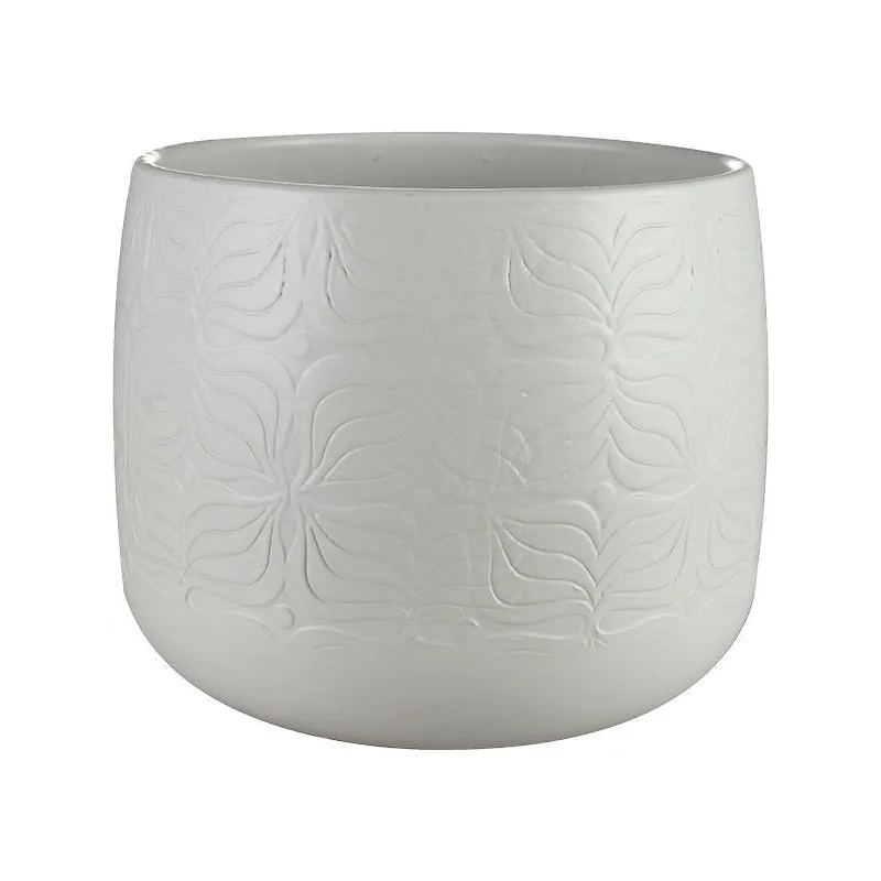 Sytse Plant Pot 15cm Height 15cm Dia Pot Matt White