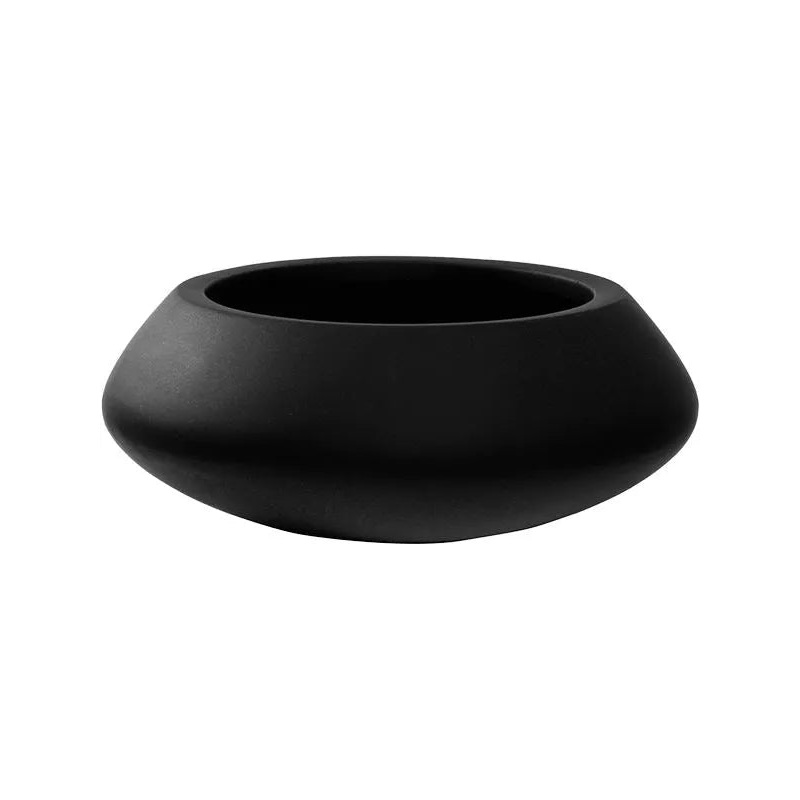 Fiberstone Plant Pot 12cm Height 21cm Dia Tara XS Black