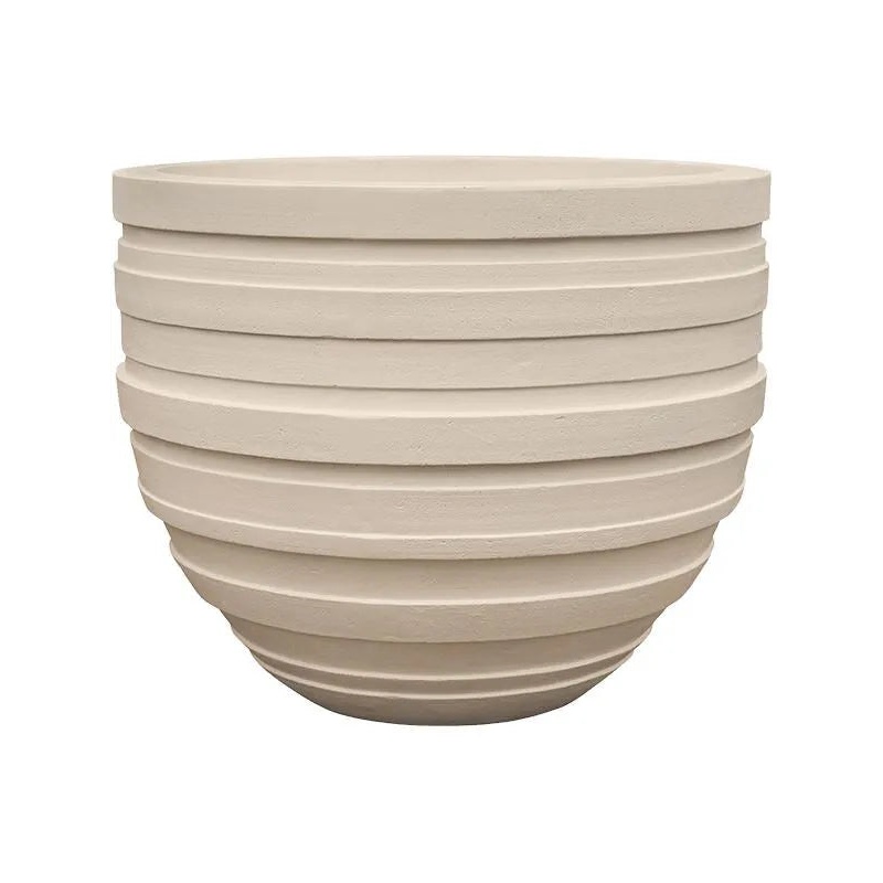 Baq Polystone Coated Junar Plant Pot 72cm Height 77cm Dia Couple Natural