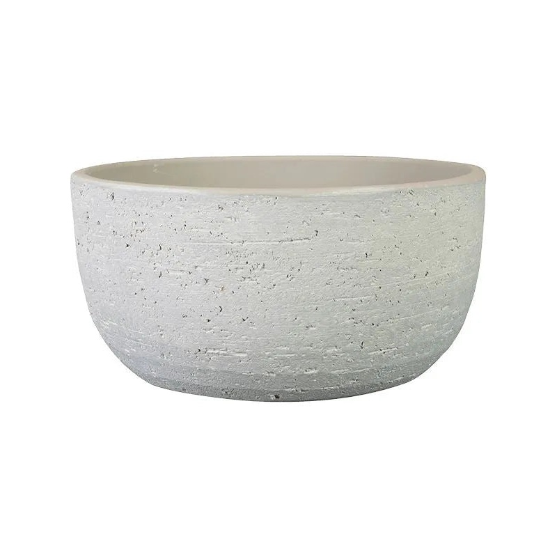 Cas Plant Pot 13cm Height 25cm Dia Bowl Cool Grey