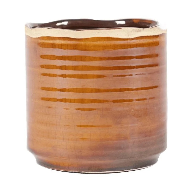 Jordy Plant Pot 11cm Height 10cm Dia Pot Caramel
