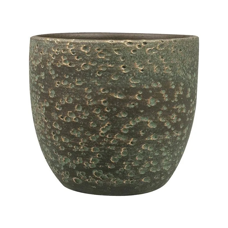 Rinca Plant Pot 15cm Height 15cm Dia Pot Shiny Green