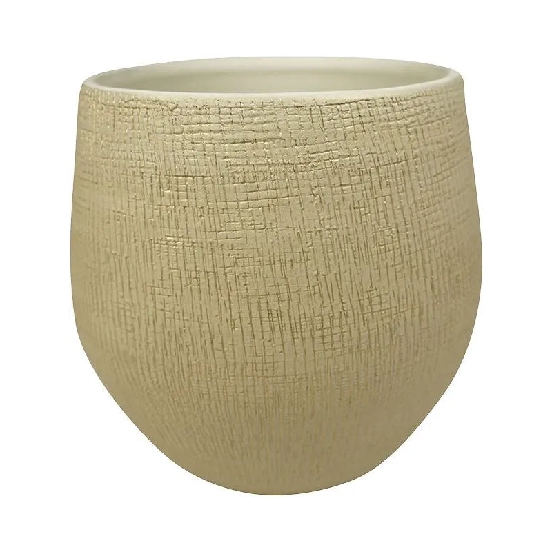 Ryan Plant Pot 26cm Height 22cm Dia Pot Shiny Sand
