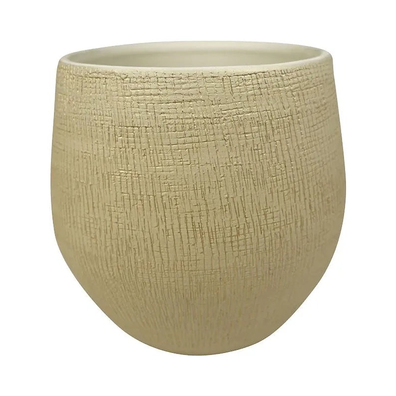 Ryan Plant Pot 28cm Height 24cm Dia Pot Shiny Sand